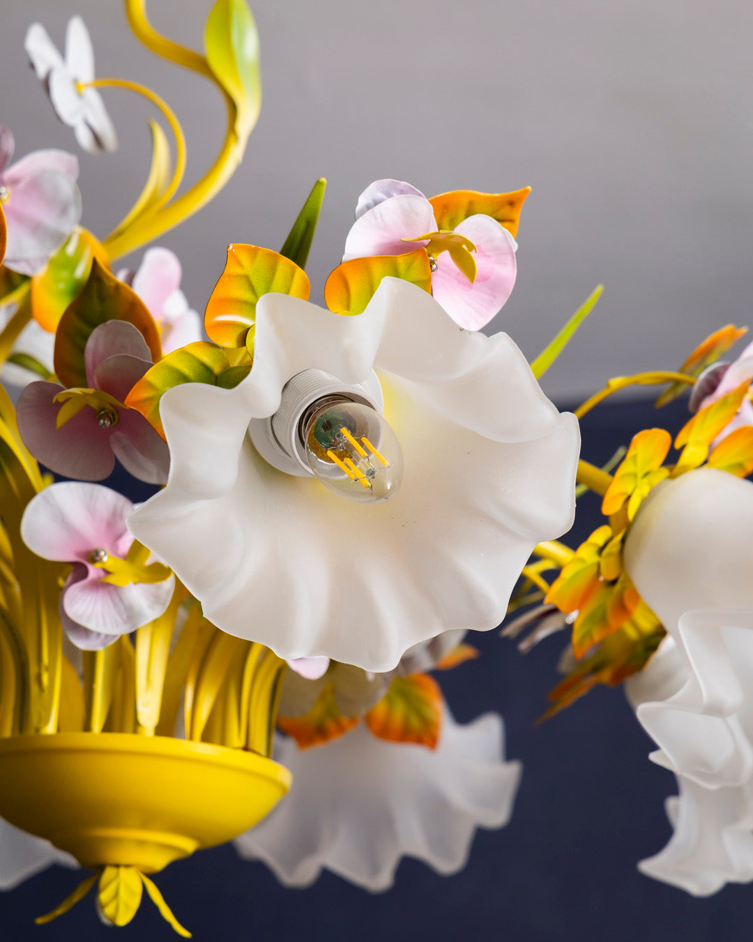 Sunset Bloom French Floral Chandelier 