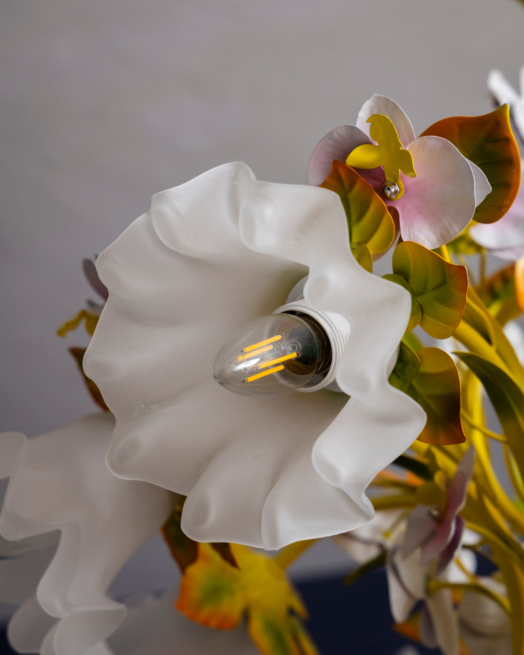 Sunset Bloom French Floral Chandelier 