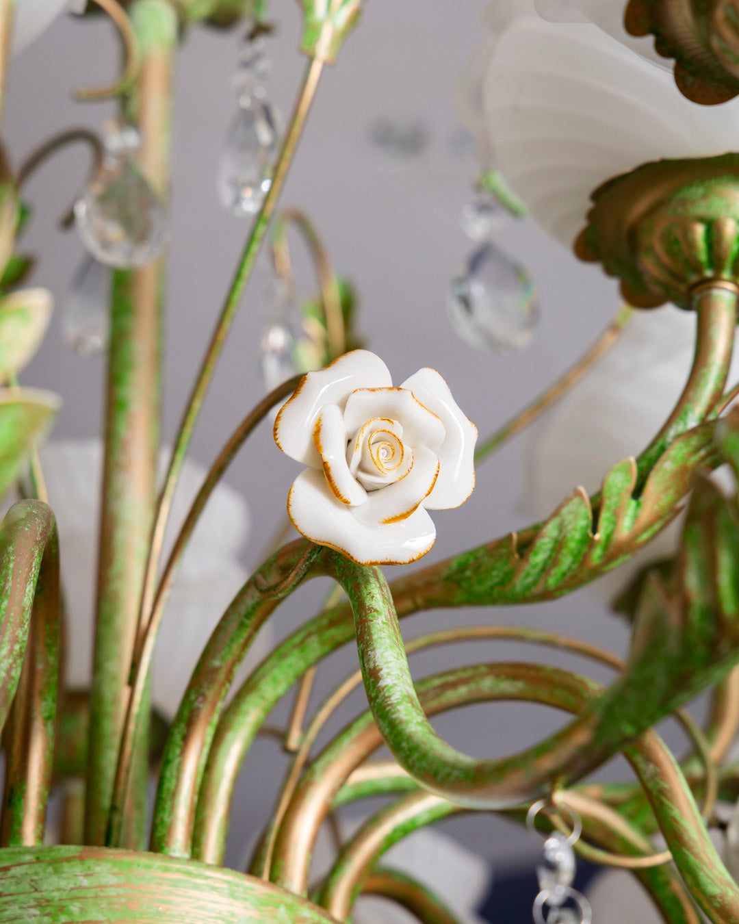 Imperial Rose French Floral Chandelier 