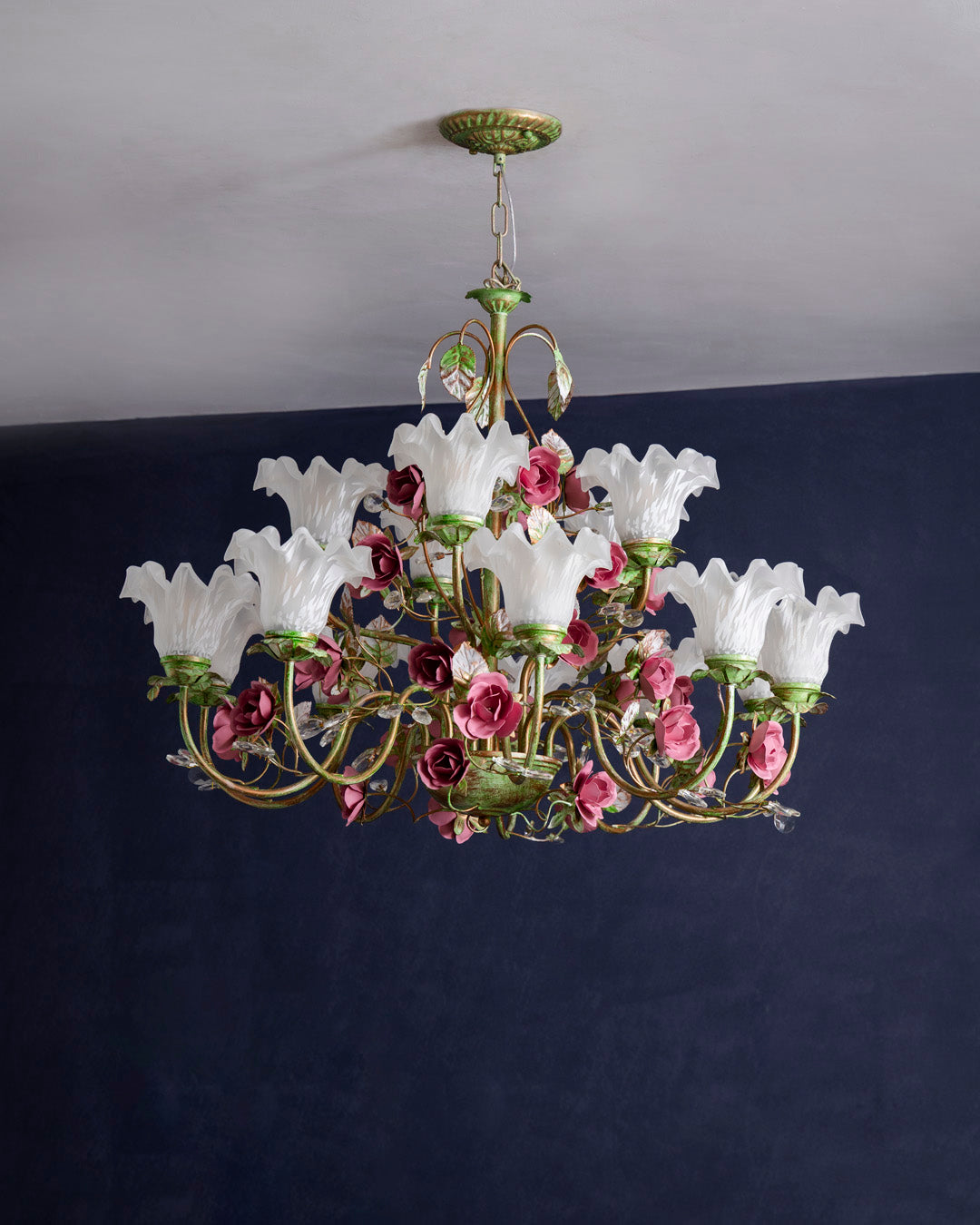 Rose Vine French Floral Chandelier 