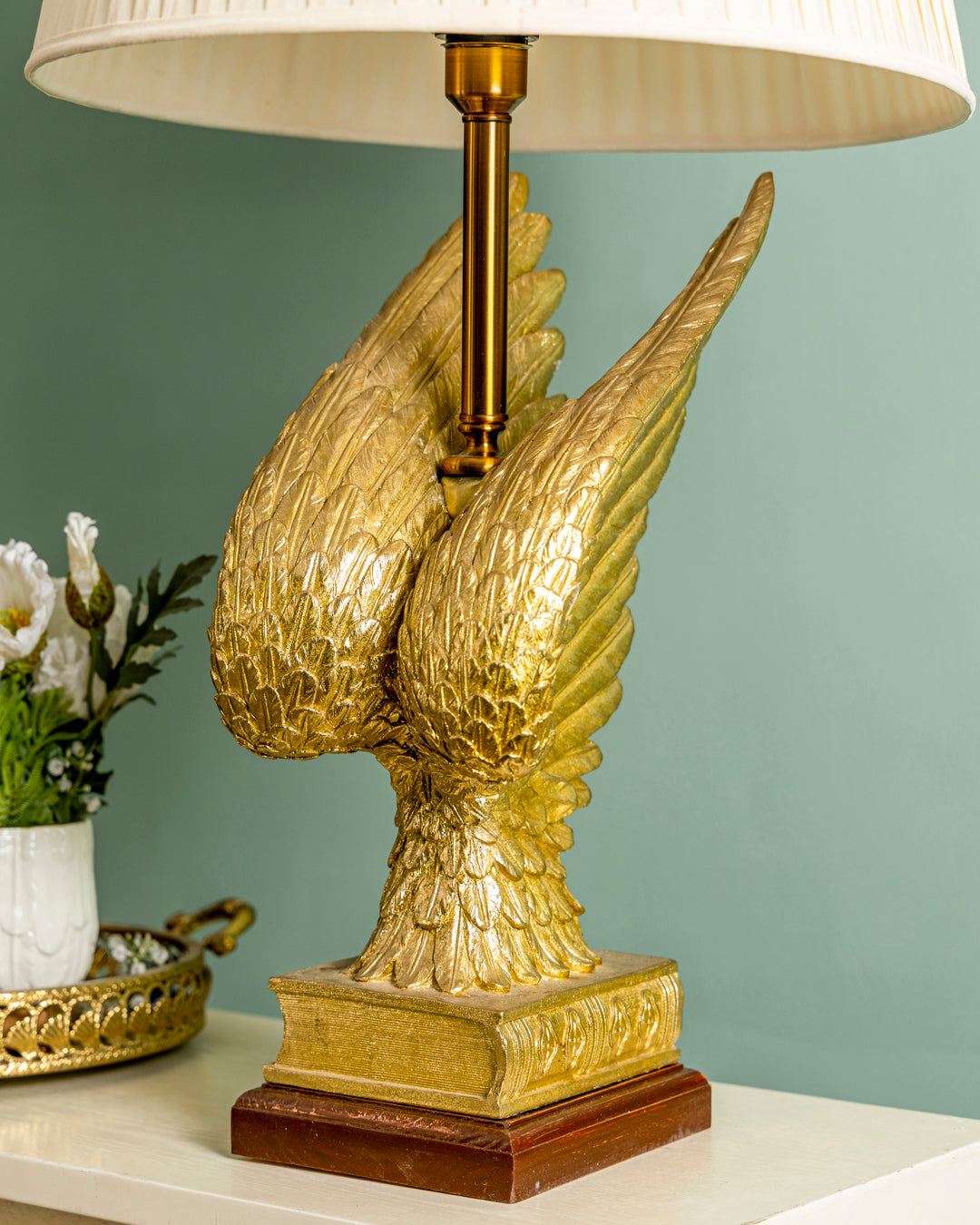 Golden Angel Wings Table Lamp 