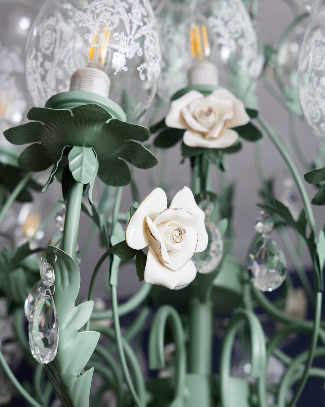 Rose Garden French Floral Chandelier 