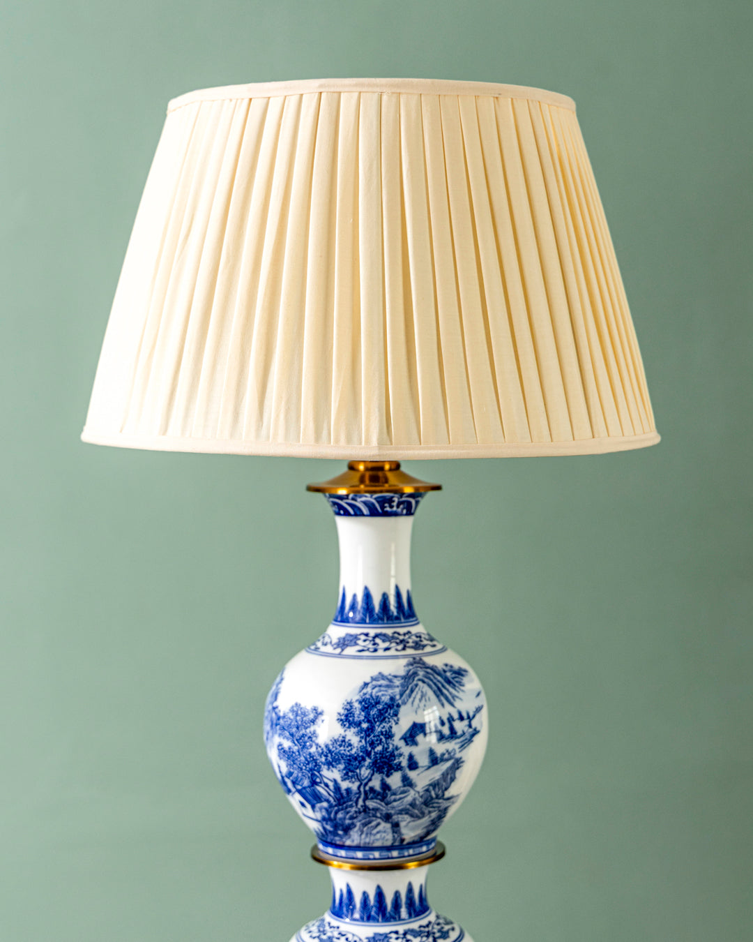 Azure Dynasty Stacked Ceramic Floor Lamp 