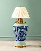 Oriental Blossom Ceramic Floor Lamp 