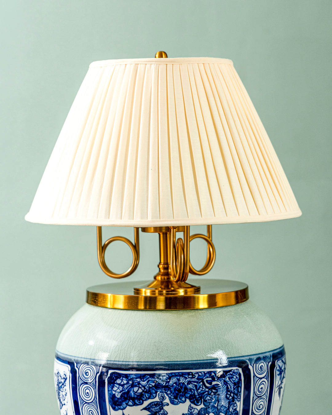 Oriental Blossom Ceramic Floor Lamp 