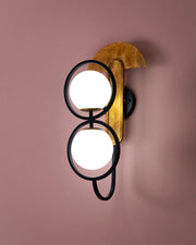 Golden Arc Double Globe Wall Light