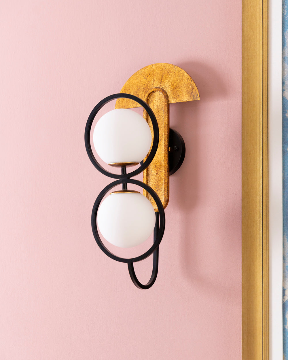 Golden Arc Double Globe Wall Light