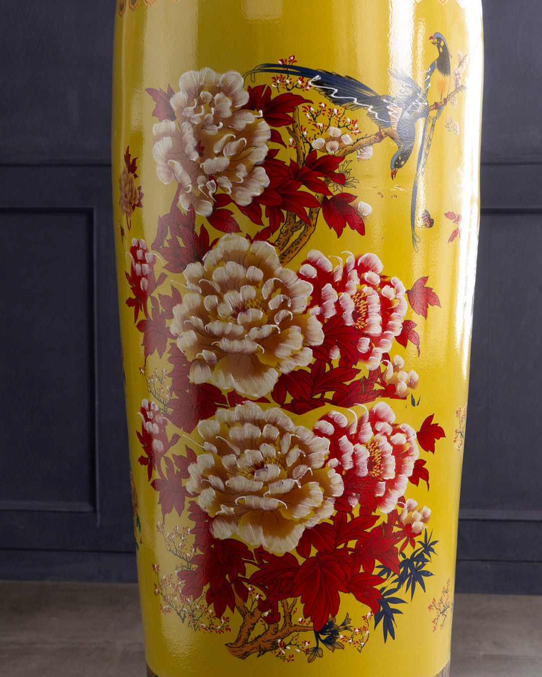 Imperial Golden Phoenix Tall Floor Vase - 6.4 Ft 