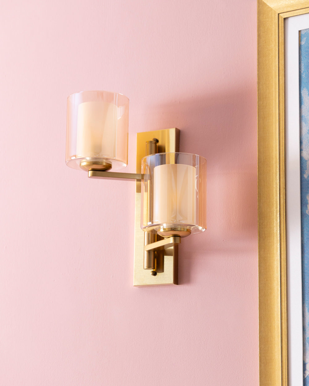 Double Cylinder Glass Wall Light