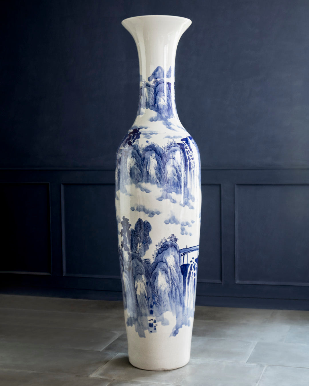 Majestic Mist Landscape Tall Floor Vase - 6.4 Ft