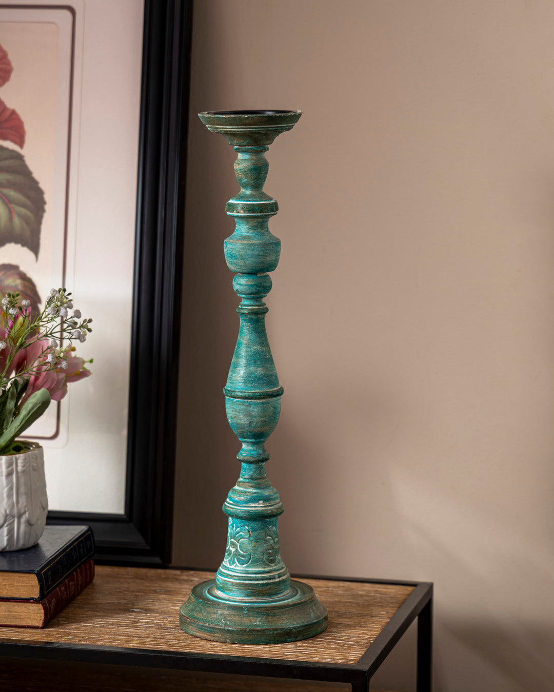 Turquoise Manor Candle Holder 