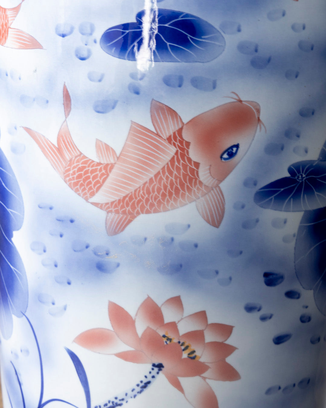Grand Koi Serenity Tall Floor Vase - 6.4 Ft 