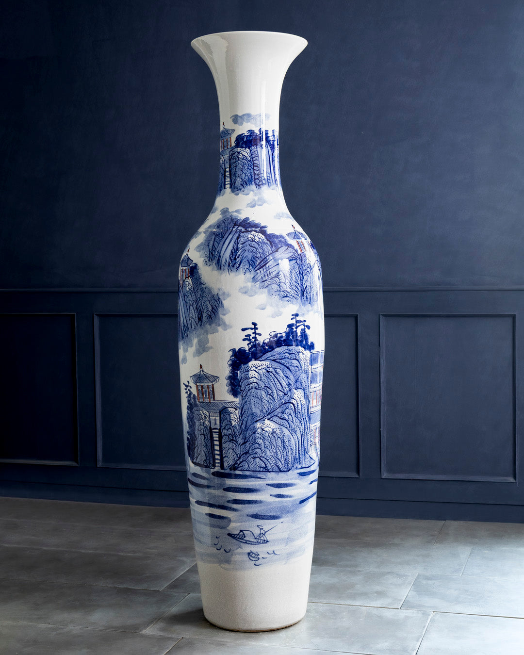 Grand Heritage Landscape Tall Floor Vase - 6.4 Ft