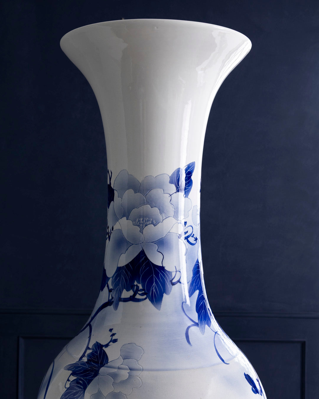 Blooming Lotus Art Tall Floor Vase - 6.4 Ft 