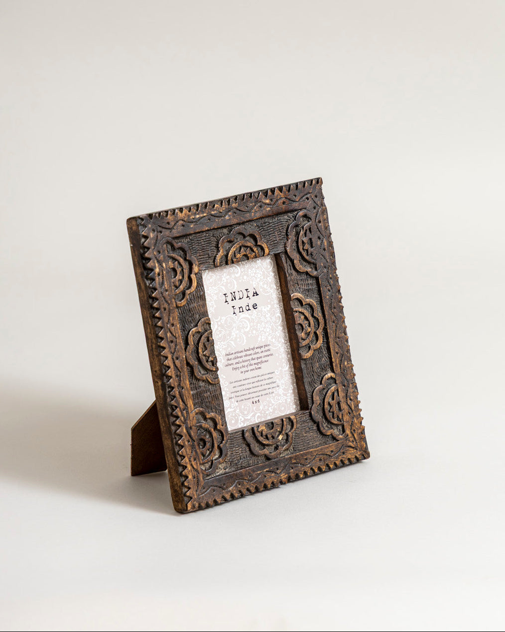Rustic Mandala Carved Photo Frame 