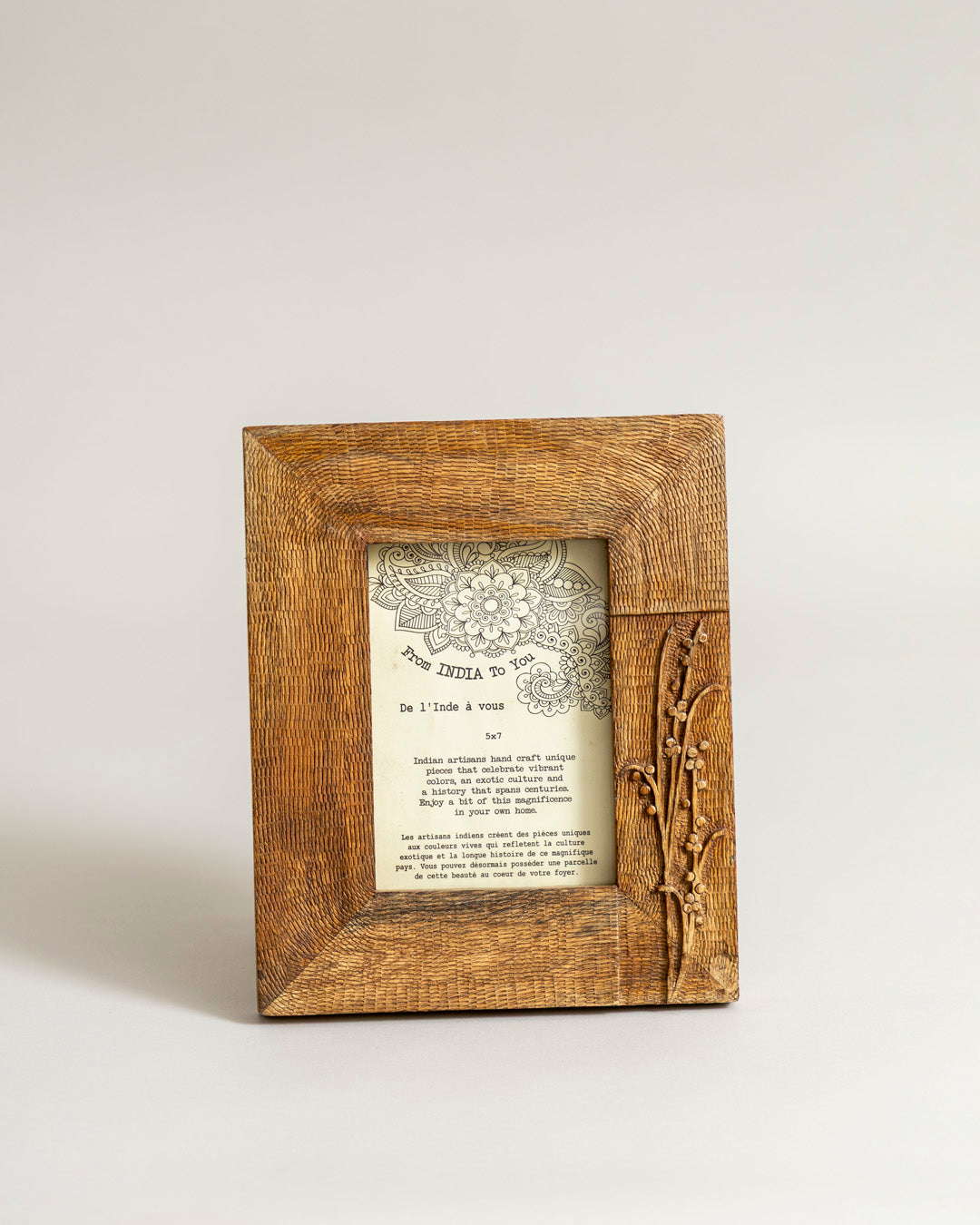 Rustic Botanical Ring Accent Photo Frame 