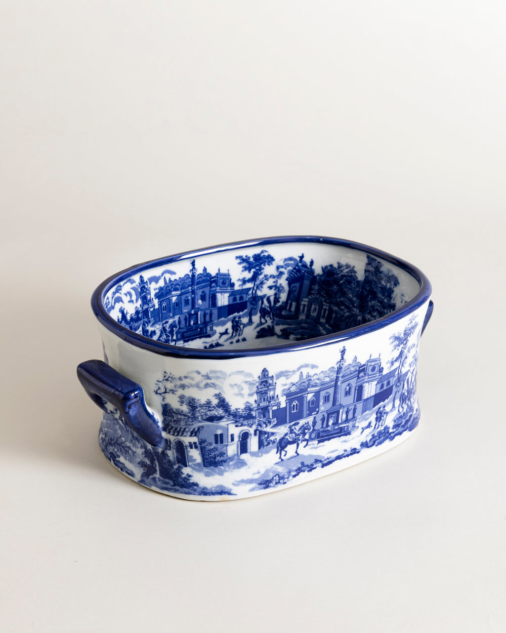 The Estate Blue & White Hand-Painted Planter - Small