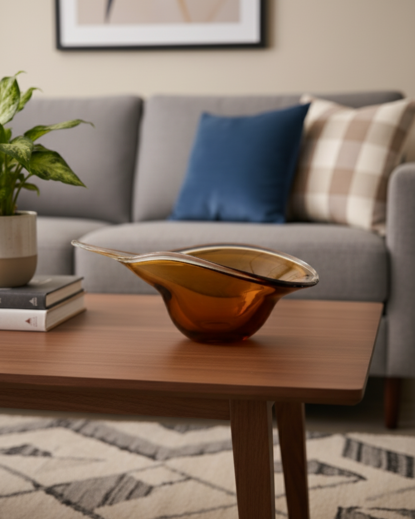 Ruffle Edge Coffee Table Decorative Bowl 