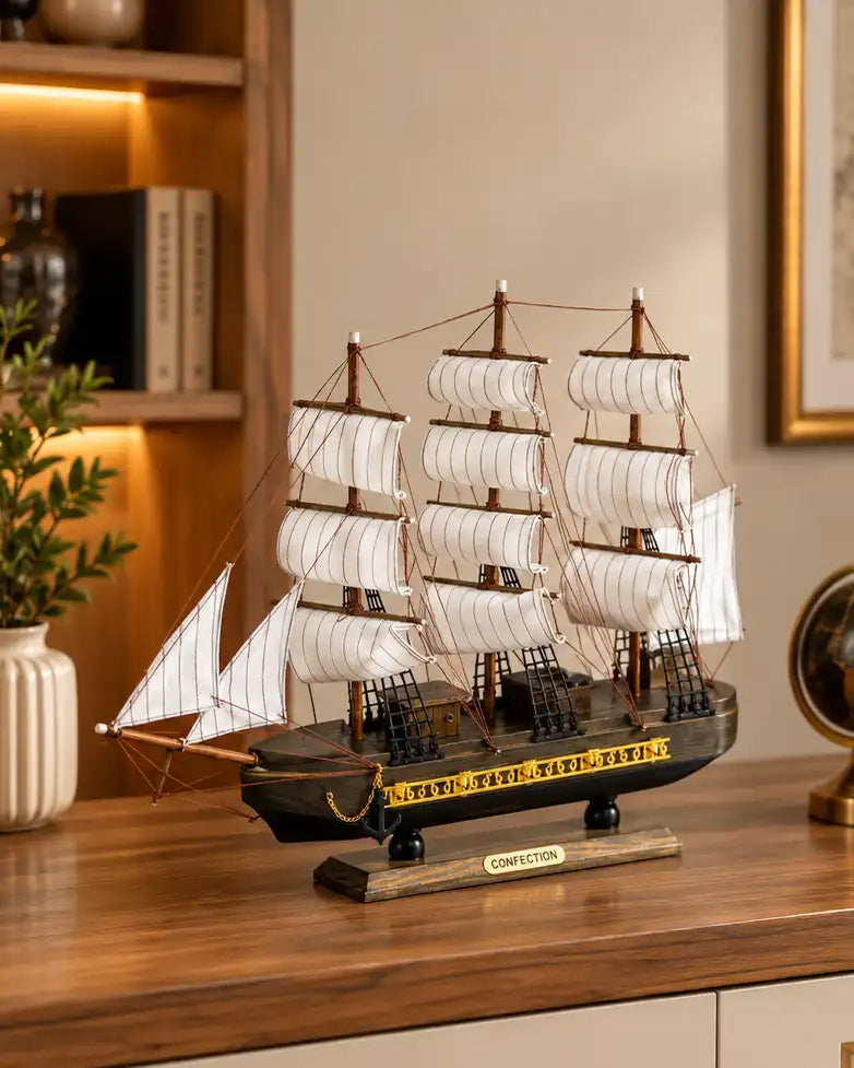 Black Pearl Corsair Decorative Ship Model - 49 CM