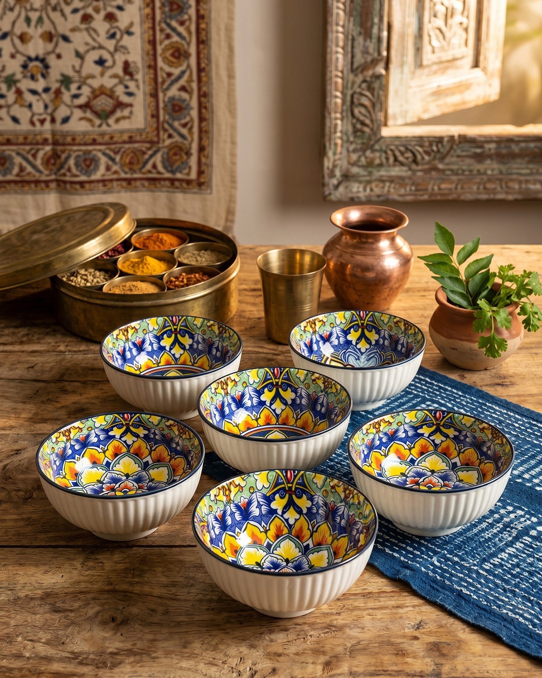 Royal Mosaic Katori - Set Of 6 Style - 2 