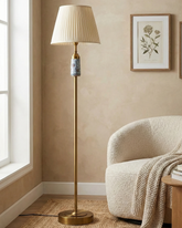 Ivory Mosaic Floor Lamp 