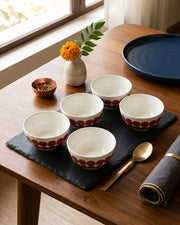 Floral Vine Katori - Set Of 5 Style - 2