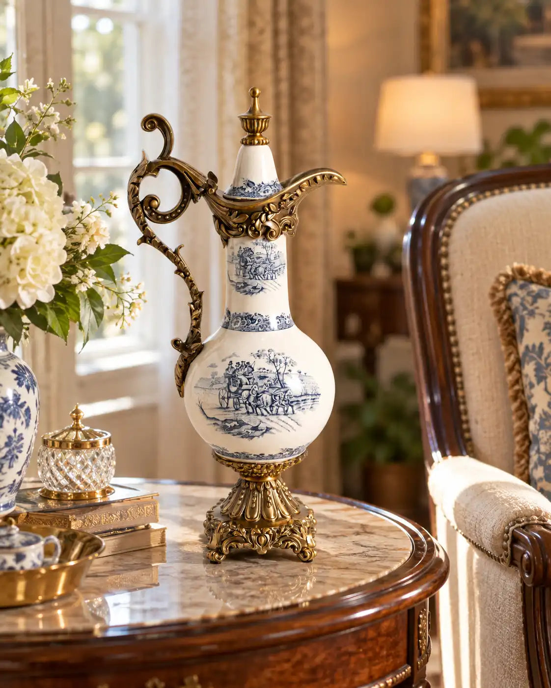 'Yorkshire' Victorian Ornamental Lidded Vase