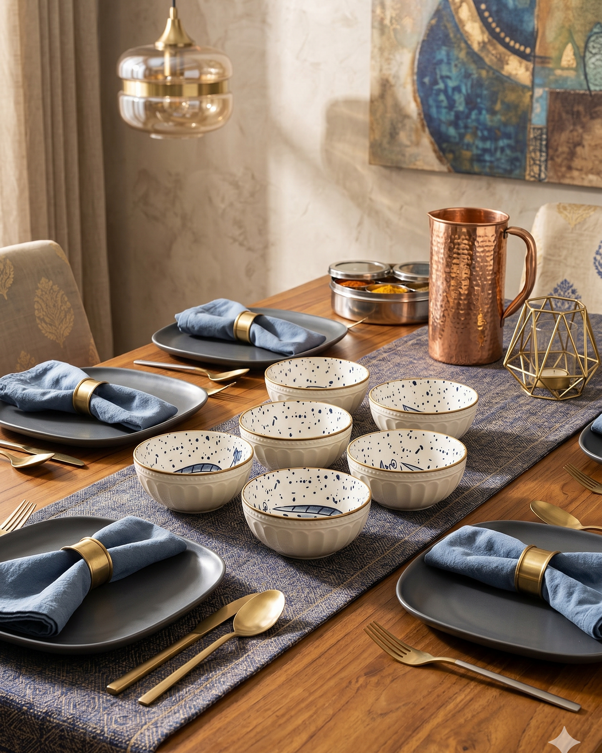 Pomplate Fish Tales Katori - Set Of 6