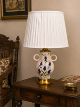 Blue Floral Ceramic Table Lamp 