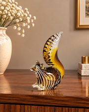 Golden Acorn Decorative Squirrel Figurine