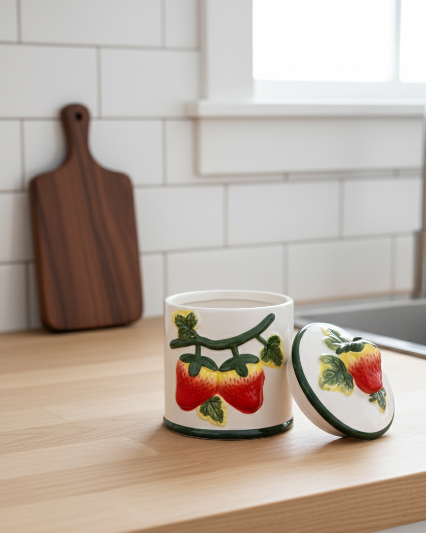Sweet Strawberry Kitchen Canister 