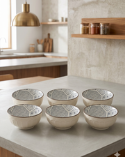 Modern Line Art Katori - Set Of 6 Style - 5
