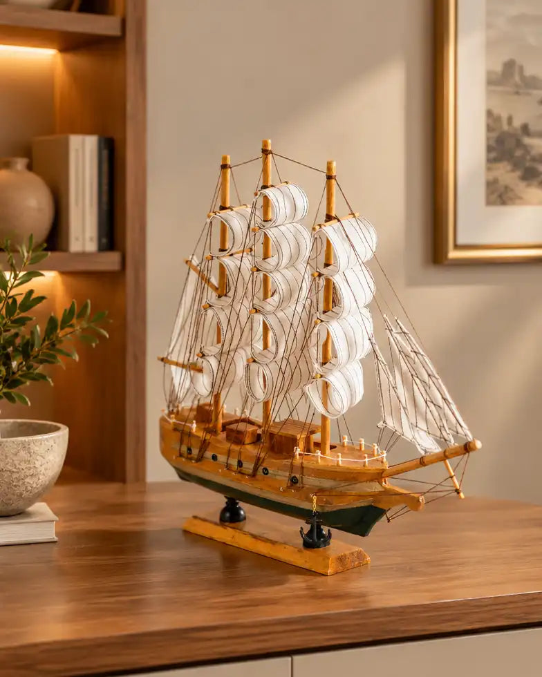 Classic Maritime Decorative Ship Model - 33 CM