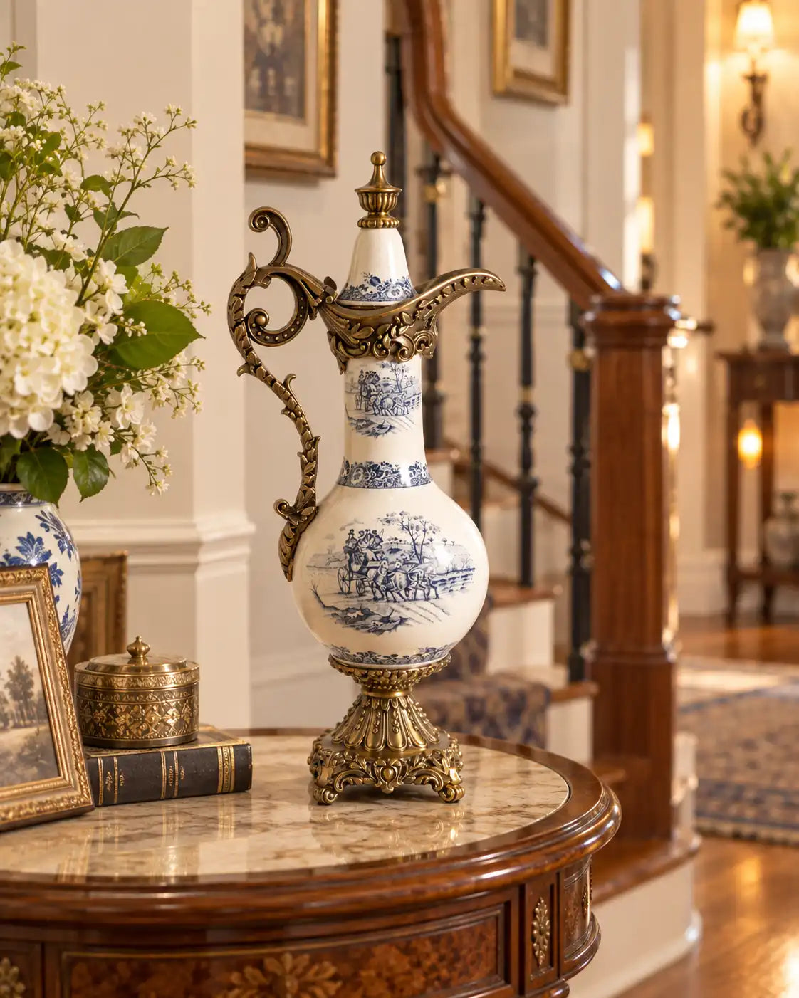 'Yorkshire' Victorian Ornamental Lidded Vase