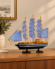 Confection Royal Blue Decorative Ship Model - 33 CM