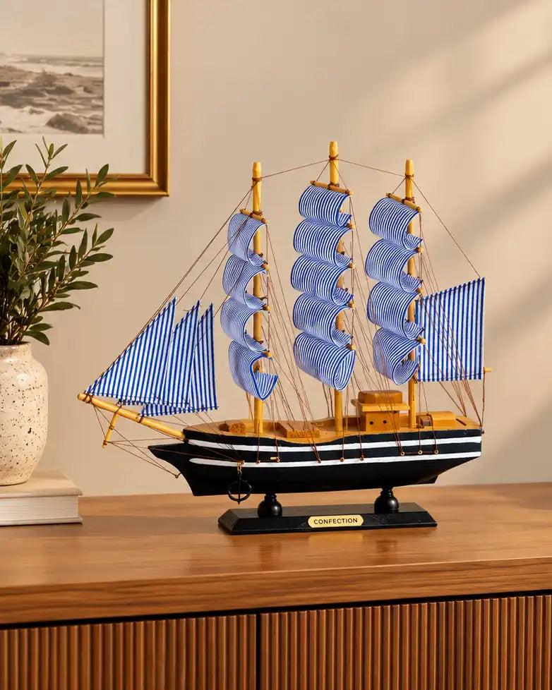 Confection Royal Blue Decorative Ship Model - 33 CM
