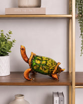 Emerald Shell Turtle Decorative Glass Figurine 