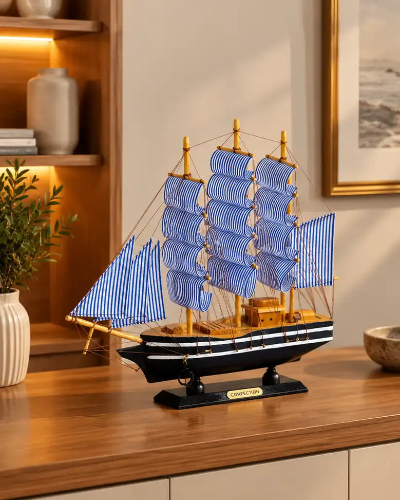 Confection Royal Blue Decorative Ship Model - 33 CM