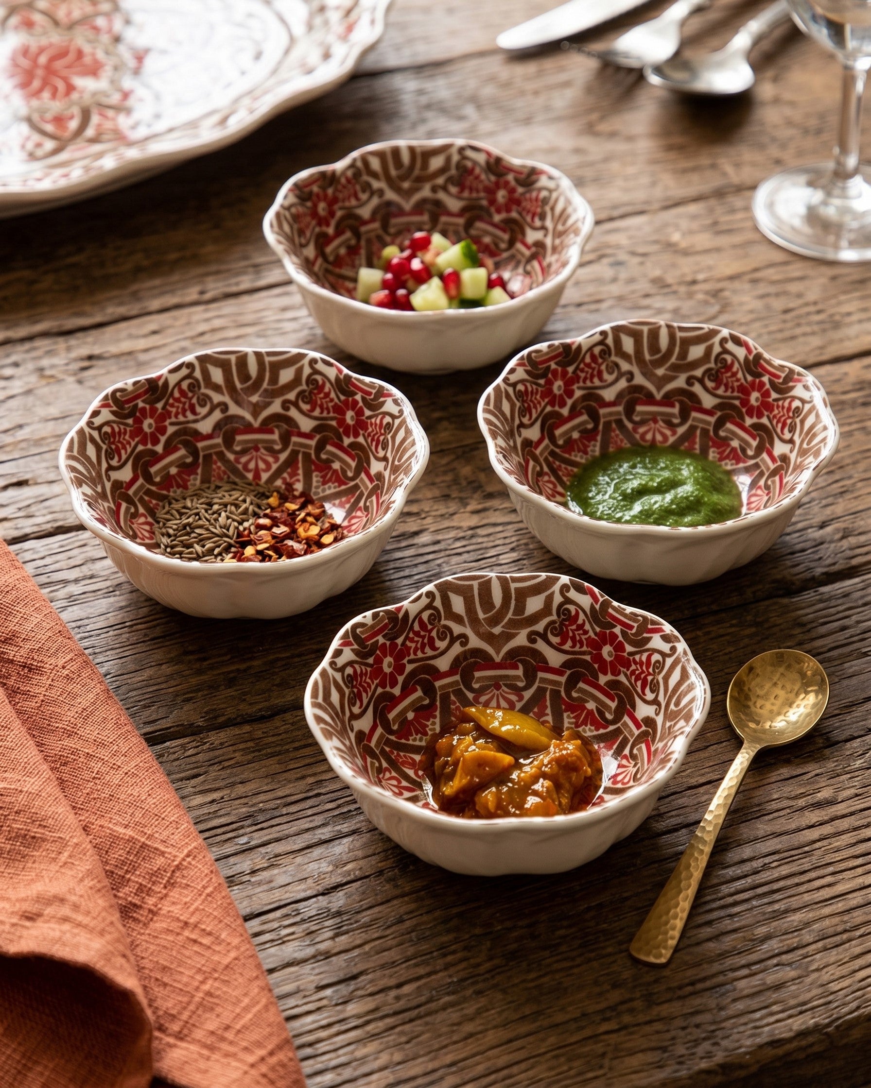 Bohemian Bloom Katori - Set Of 4 Style - 3 
