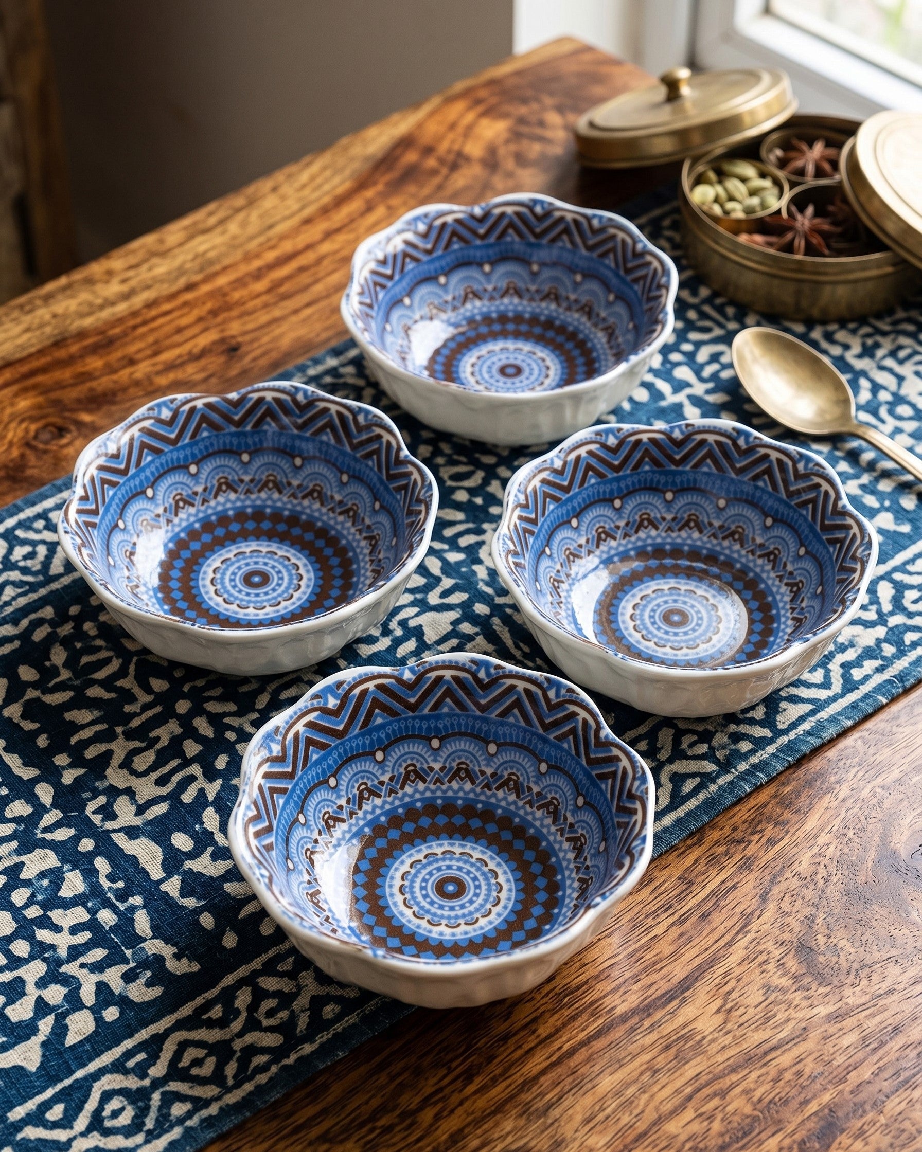 Bohemian Bloom Katori - Set Of 4 Style - 4 