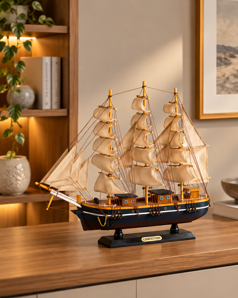 Royal Corsair Pirate Decorative Ship Model - 49 CM
