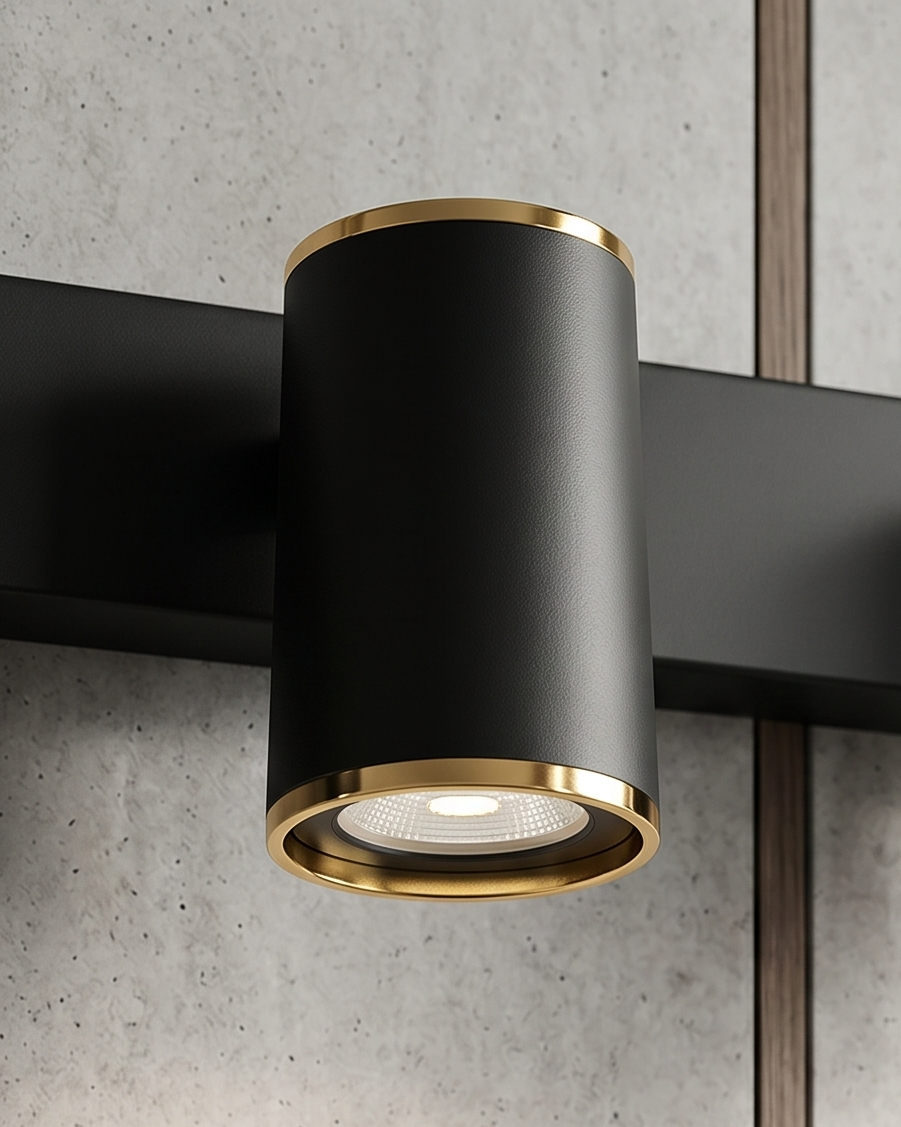 Matte Black Linear Vanity Light - 4 Lights