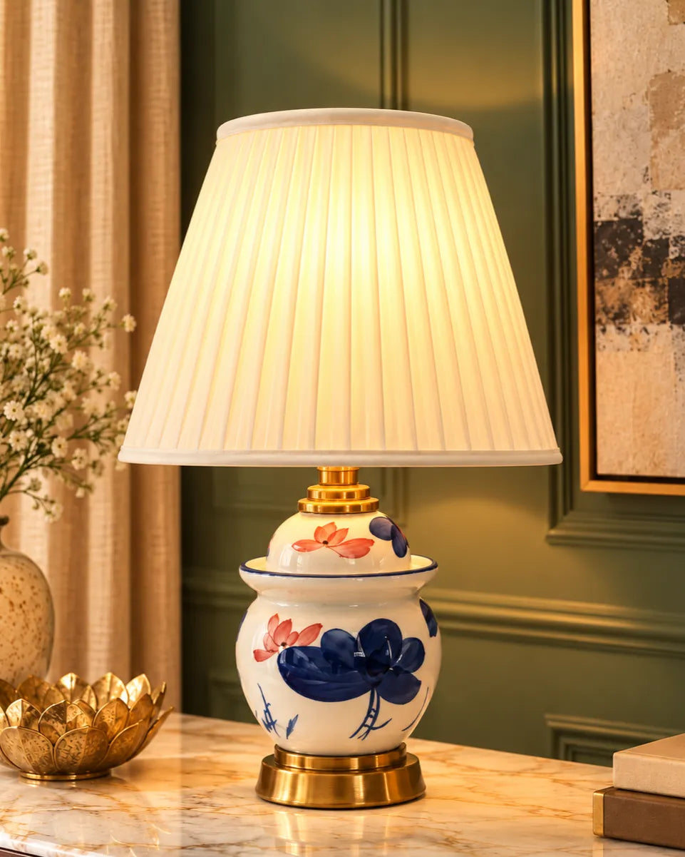 Lotus Petals Ceramic Table Lamp