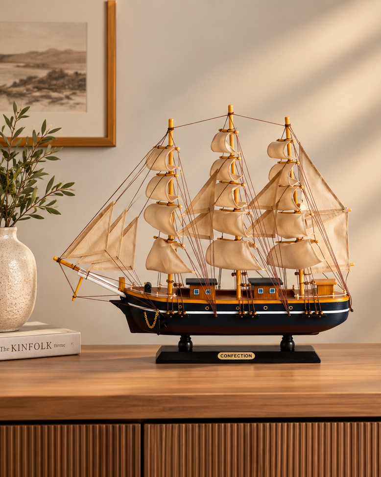 Royal Corsair Pirate Decorative Ship Model - 49 CM