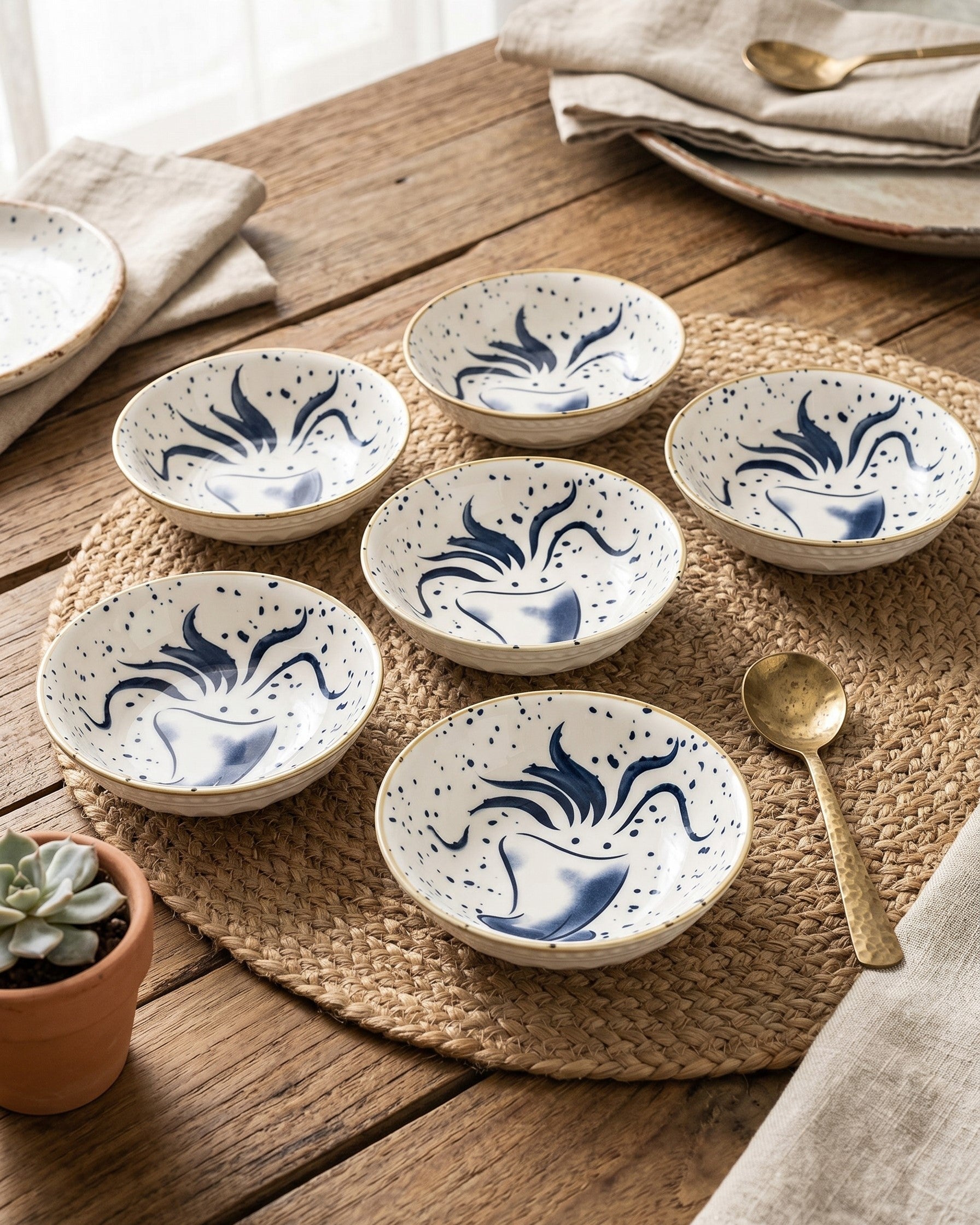 Squid Fish Tales Bowl - Set Of 6 