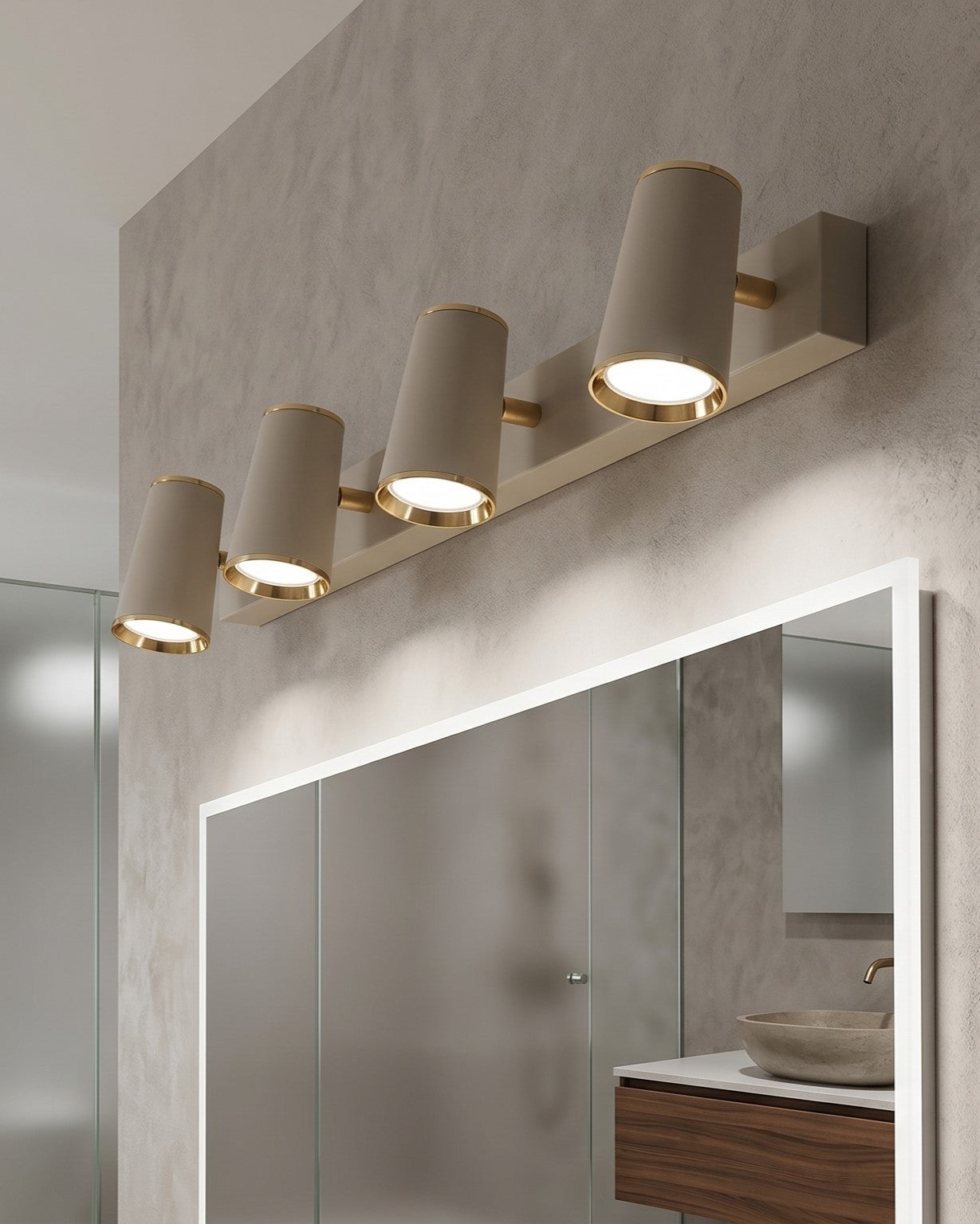 Ivory Glow Mirror Light - 4 Lights