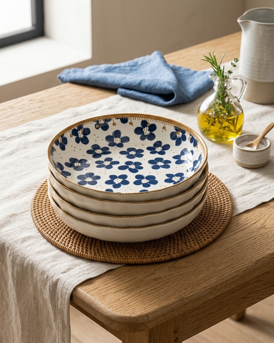 Blossom Charm Pasta Bowl - Set Of 4 - Style - 1