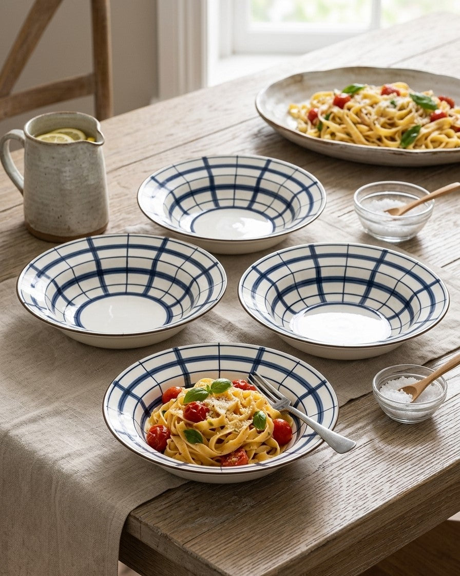 Classic Indigo Pasta Bowl - Set Of 4 Style - 2