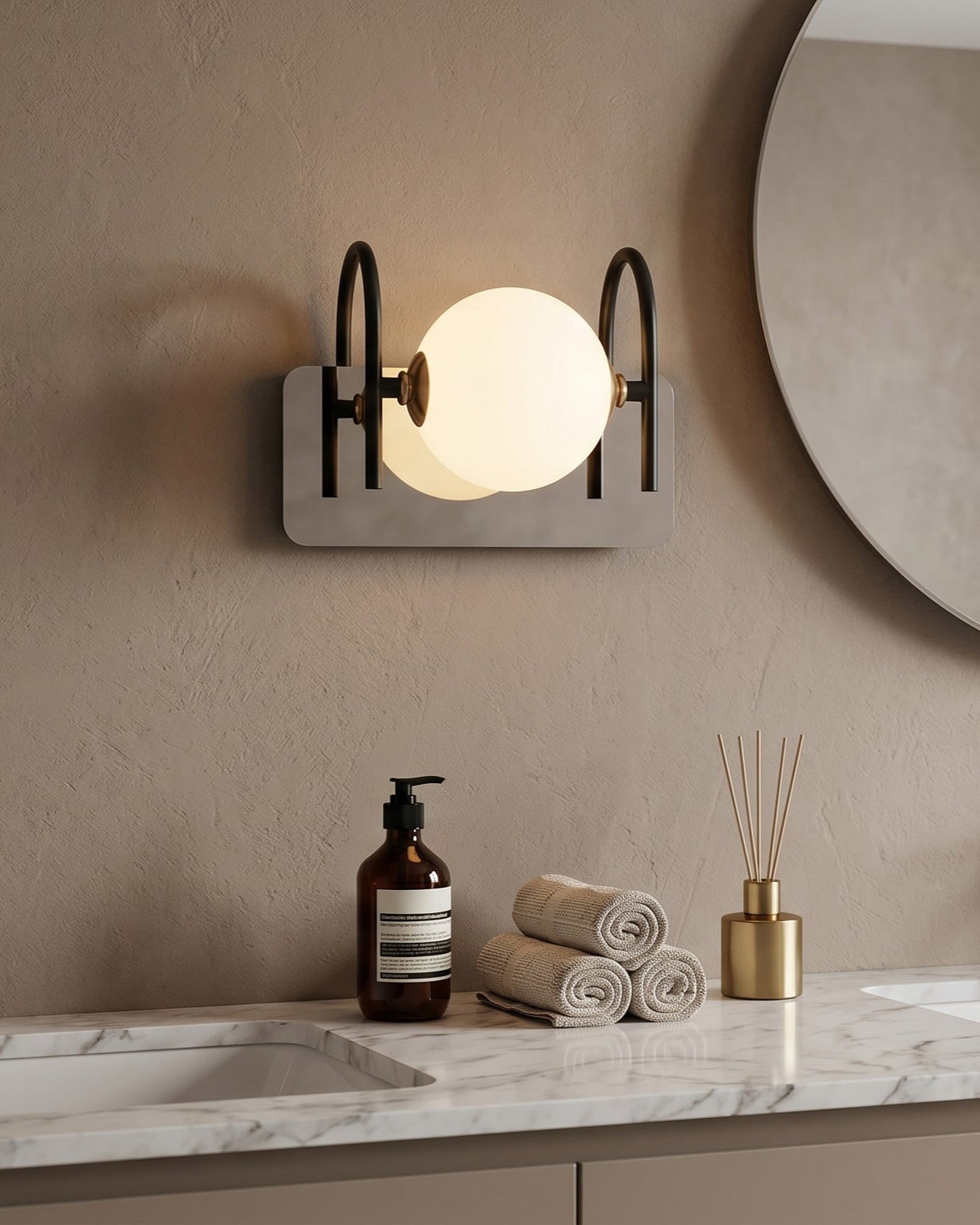 Orb Glow Mirror Vanity Light- 1 Light