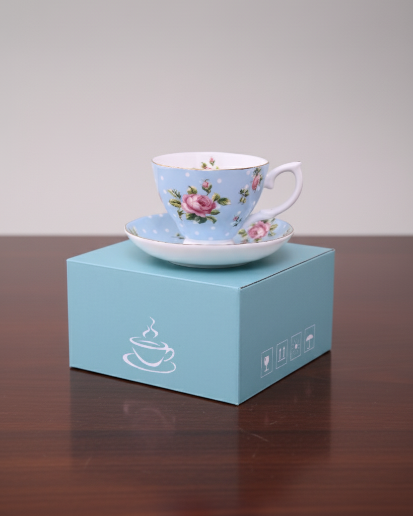 Floral Tapestry Tea Cup & Saucer 